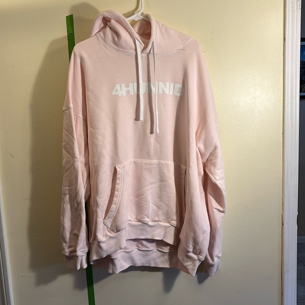 4Hunnid Pink Hoodie Worn 2 times Sz L